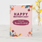 Erröten Mutter Glücklicher Tag Karte (Gelbe Blume)