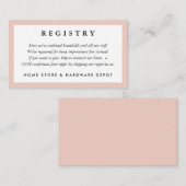 Erröten Rahmen-Hochzeits-Register-Karte Begleitkarte (Vorne/Hinten)