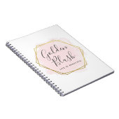 Erröten rosa Aquarell-u. modernes Notizblock (Rechte Seite)