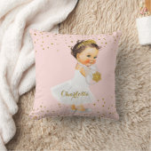 Erröten rosa Baby-Mädchen-Name Kissen (Decke)