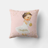 Erröten rosa Baby-Mädchen-Name Kissen (Rückseite)