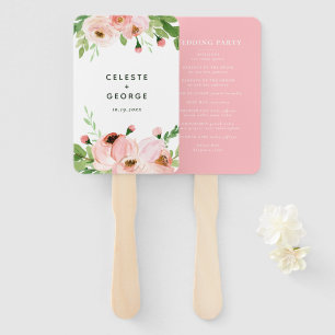 Erröten rosa BlumenKranzhochzeit Fächer