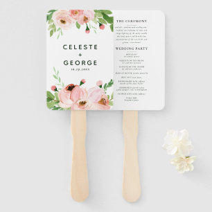 Erröten rosa BlumenKranzhochzeit Fächer