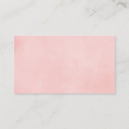 Erröten rosa elegante Blumenwindel Rafflekarten Begleitkarte (Rückseite)