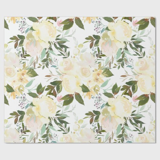 Erröten rosa Elfenbeinbeige Geschenkpapier (Flach)