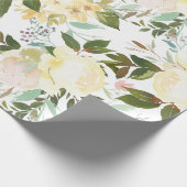 Erröten rosa Elfenbeinbeige Geschenkpapier (Ecke)