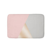 Erröten Rosa-, Grau- u. Rosengoldgeometrische Badematte (Vorderseite)