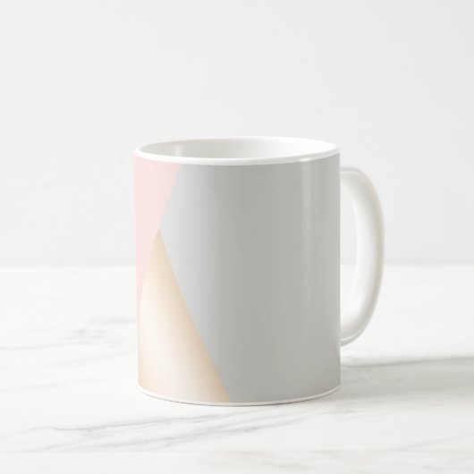 Erröten Rosa-, Grau- u. Rosengoldgeometrische Kaffeetasse (VorderseiteRechts)