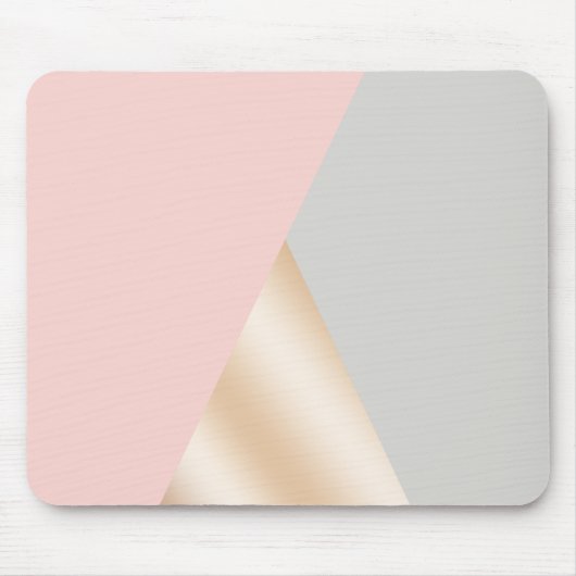 Erröten Rosa-, Grau- u. Rosengoldgeometrische Mousepad (Vorne)