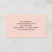 Erröten Rosa-, Grau- u. Rosengoldgeometrische Visitenkarte (Rückseite)