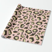 Erröten rosa Leopard-Stellen-Muster Geschenkpapier (Ungerollt)