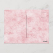 Erröten rosa Liebe-Weiß-Herz Postkarte (Rückseite)