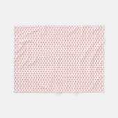 Erröten rosa Lippenstift-Küsse Fleecedecke (Vorderseite (Horizontal))