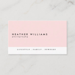 Erröten rosa Minimalistische Visitenkarte
