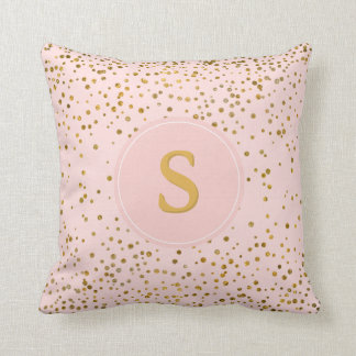 Erröten rosa Monogramm-Initialen der Kissen
