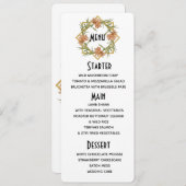 Erröten rosa Pfingstrosen-Rand-Menü Menükarte (Vorne/Hinten)