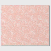 Erröten rosa Rosen-Verpackungs-Papier Geschenkpapier (Flach)