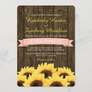 ERRÖTEN ROSA RUSTIKALE EINLADUNG