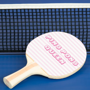 Erröten rosa Streifen   KÖNIGIN KLINGELN-PONG Tischtennis Schläger