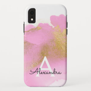 Erröten Rosa und die Girly Goldfolien-Wäsche Case-Mate iPhone Hülle