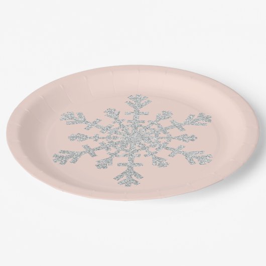 Erröten Rosa und Pappteller (Schrägansicht)