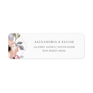 Erröten Rosa und Rose geometrisches Wedding