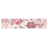 Erröten rosa und roter Watercolor-BlumenRosen Kurzer Tischläufer (Horizontal)