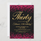 Erröten rosa und schwarzer einladung (Vorderseite)