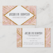 Erröten rosa visitenkarte (Vorne/Hinten)