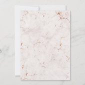 Erröten rosa Wedding Foto des Marmor-| danken Dankeskarte (Rückseite)