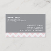 Erröten rosa Zickzack Geschäfts-Karte Visitenkarte (Rückseite)