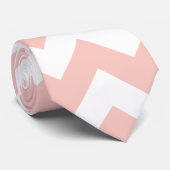 Erröten rosa Zickzack Krawatte (Gerollt)