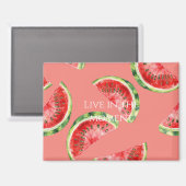 Erröten Rose Rot Grüne Wassermelonen Magnet (Vorderseite/Rückseite)