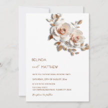 Erröten  Roségold 3D Blumen Einfach