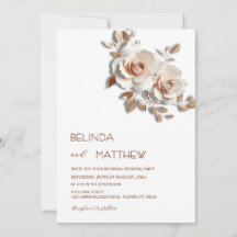 Erröten Roségold 3D Blumen Einfach
