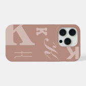 Erröten Sie benutzerdefinierte Initiale, wählen Si iPhone Hülle (Rückseite (Horizontal))