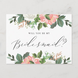 Erröten Sie die Frühlingsblume Werden Sie meine Br Postkarte