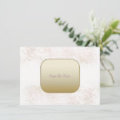 Erröten Sie Flush und Gold Save The Date (Stehend Vorderseite)