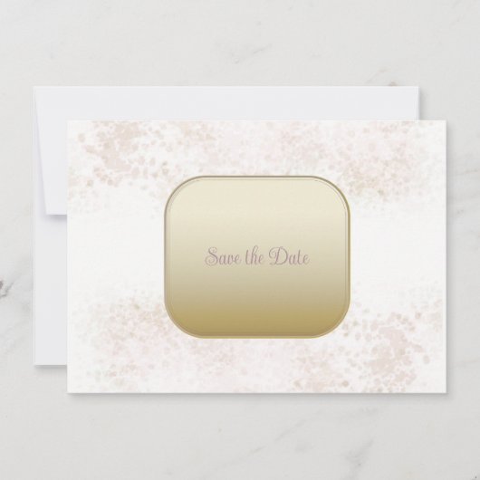 Erröten Sie Flush und Gold Save The Date (Vorderseite)