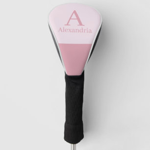 Erröten Staubiger Rosa Monogramm Anfangsbuchstabe  Golf Headcover