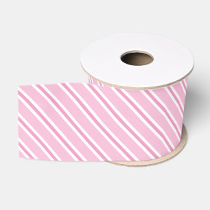 Erröten Striped die Rosa-, Pink-und weißediagona Ripsband