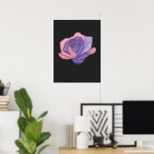 Erröten und Blühen Rose Poster (Heimbüro)