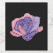 Erröten und Blühen Rose Weinetikett (Einzelnes Label)