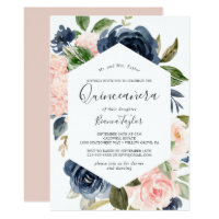 Blaue Blumen Einladungen Zazzle De