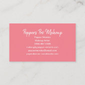 Erröten und Pink-Aquarell-Bürsten-Schlagmänner Visitenkarte (Rückseite)