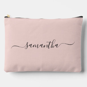 Erröten und schwarze elegante Swash-Signatur-Name Zubehörtasche