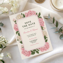 erröten weiche rosa Blüte chic Save-the-Date