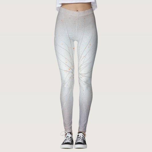 Erröten zu Weiß Leggings (Vorderseite)