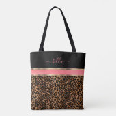 Errötend, Floral und Leopardenmuster Tasche (Rückseite)