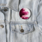Errötend Karmesin Flüssige Wellen Button (Beispiel)